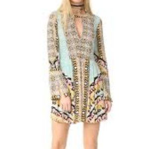 Free People Tegan Border Printed Mini Dress